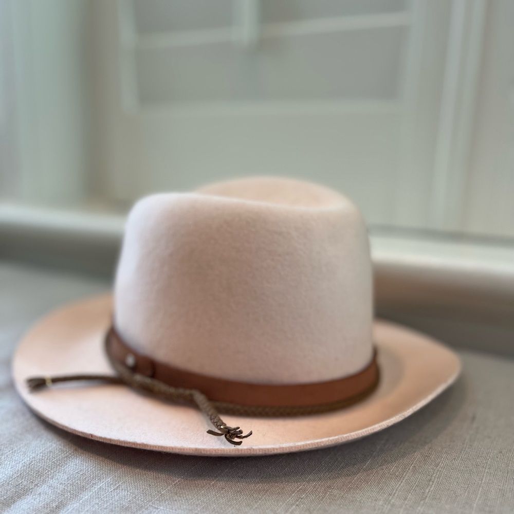 Rag & Bone pink Floppy Brim Fedora size M